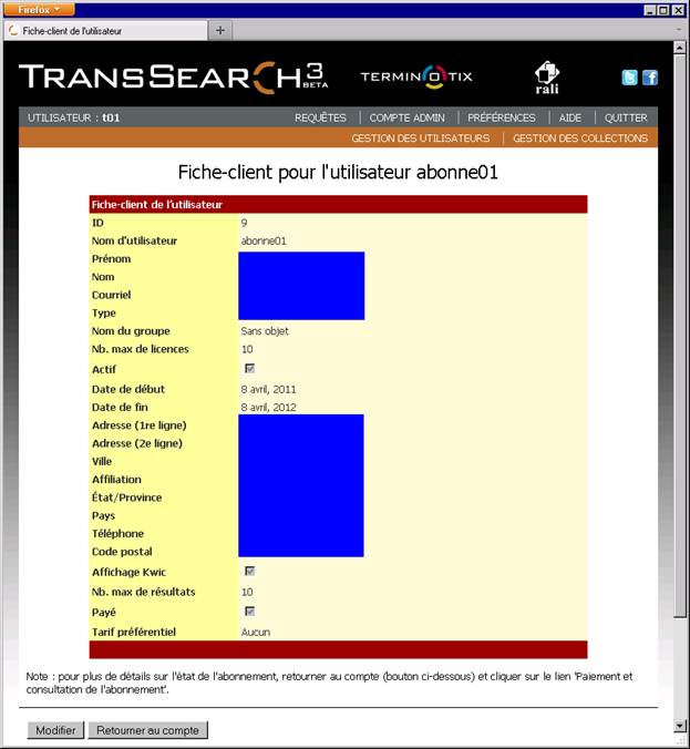 Fiche-client (informations masquées dans cette image).